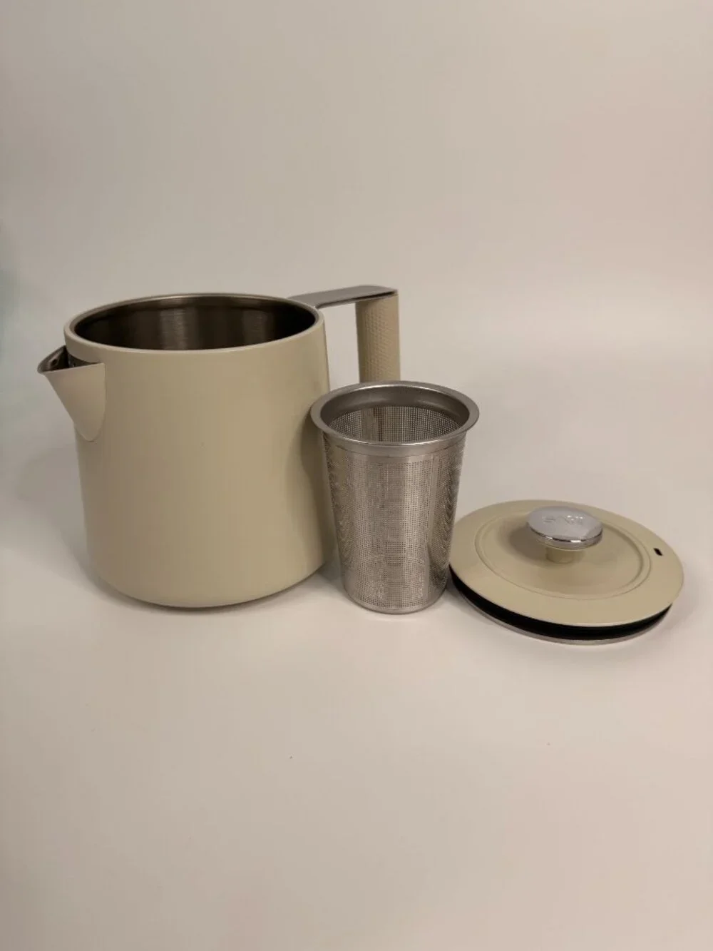 SAKI Turkish Tea Maker Pro - Pearl White 1.75L Electric Kettle Digital Display